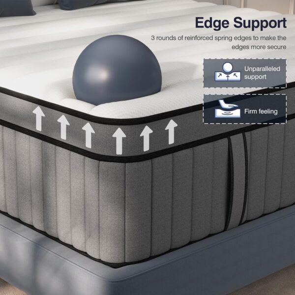 Limited Time Deal 24% OFF on Gel Memory Foam Hybrid Firm King Bed Mattress - Image 3