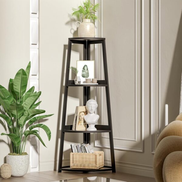 Amazon 47% OFF Deals with code "471BX2XY" on 4 Tier Corner Shelf,Bamboo Corner Ladder Shelf - Image 2