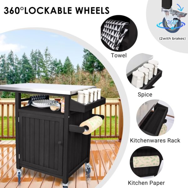 Amazon 40% OFF Deal with code "409A18H8" on Outdoor Grill Cart Table - Image 3