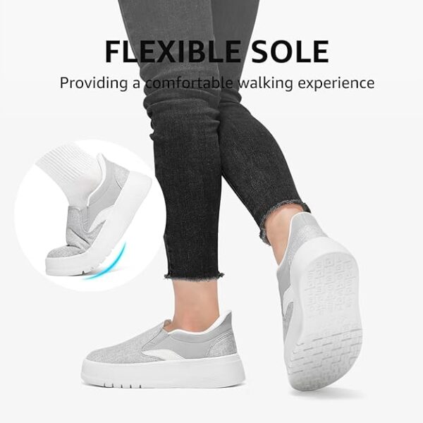 Amazon 50%OFFF Deal with code "50C1V7DW" on Womens Slip On Platform Sneakers - Image 2