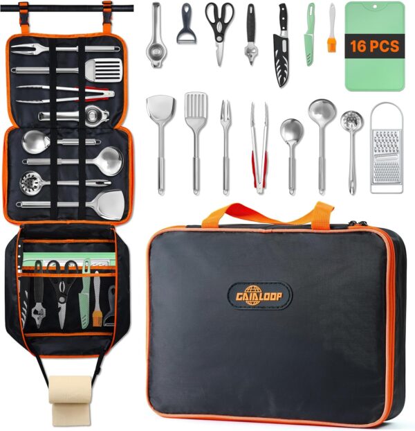 Amazon 40% OFF Deal with code "40GAIALOOP4" on Camping Cooking Utensil Set