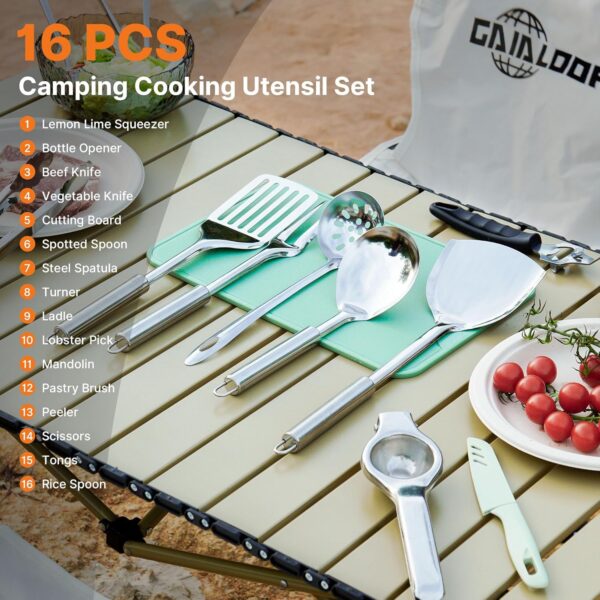 Amazon 40% OFF Deal with code "40GAIALOOP4" on Camping Cooking Utensil Set - Image 2