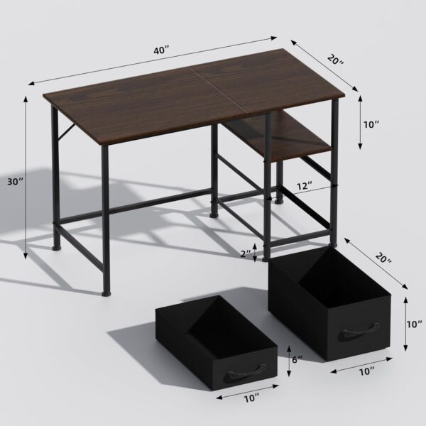 Amazon 50% OFF Deal with code "50JR6ETY" on Computer Desk with 2 Drawers - Image 4