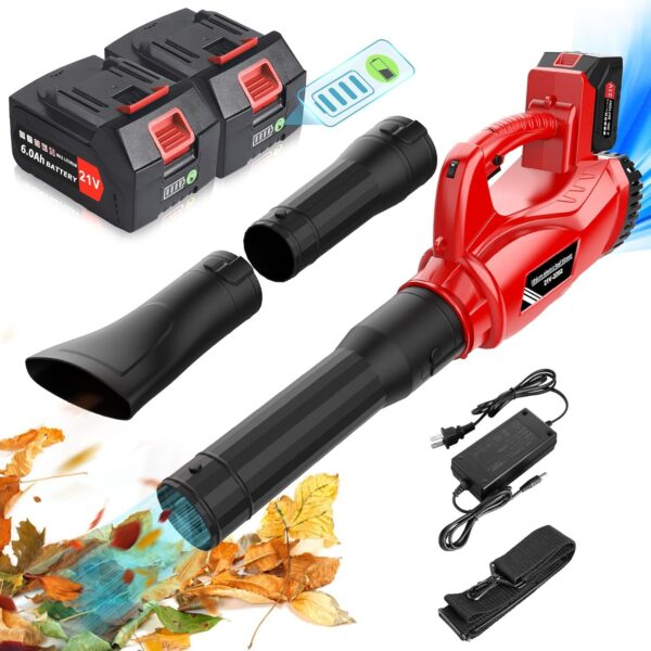 Amazon 56% OFF Deal with code "X4YVFCT9 " on Electric Leaf Blower Cordless with 2 x 6.0Ah Battery and Charger