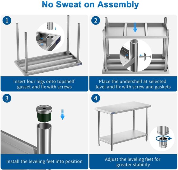 Amazon 40% 0FF Deals with code "40T613MN" on Stainless Steel Prep Table - Image 4