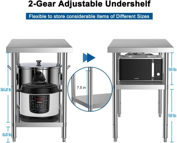 Amazon 40%OFF Deal with code "40T613MN" on Stainless Steel Prep Table - Image 2