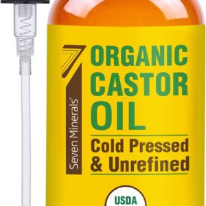 Amazon 13% OFF Deal on Castor Oil Organic Cold Pressed Unrefined Glass Bottle Pack