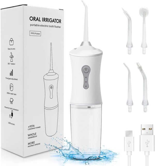 Amazon 77% OFF Deal with code "OMVDLJDM" on Portable Cordless Water Dental Flosser with 4 Jet Tips