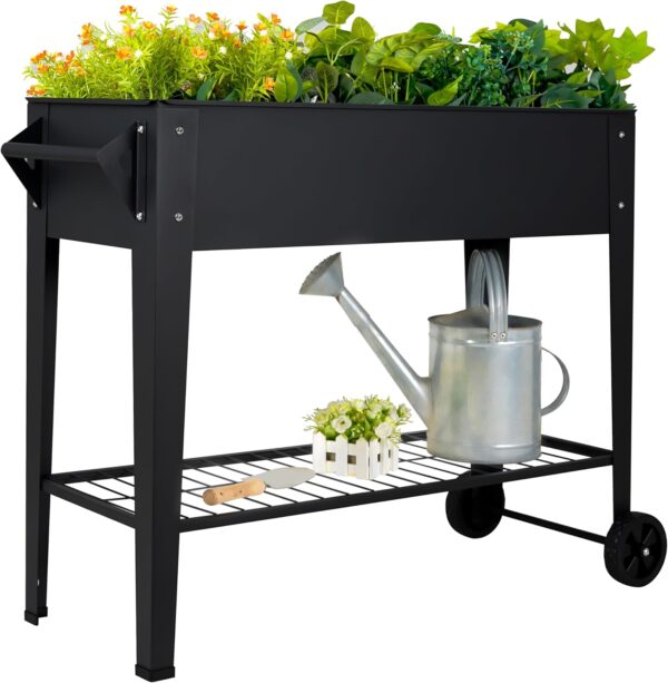 Limited Time Deals 28% Off on Elevate 32" Tall Raised Garden Bed Outdoor with Wheels & Shelf for Mobility