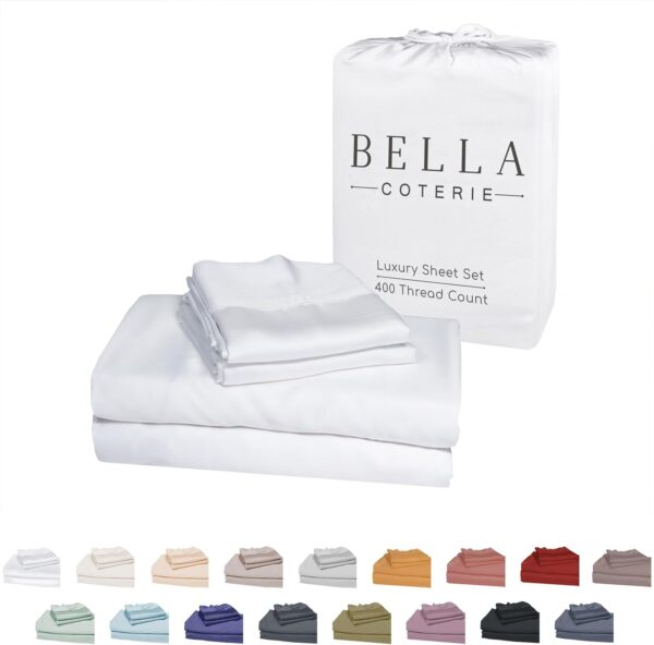 Limited Time Deals 33% Off on Bella Coterie Luxury Bamboo Viscose King Size Sheet Set