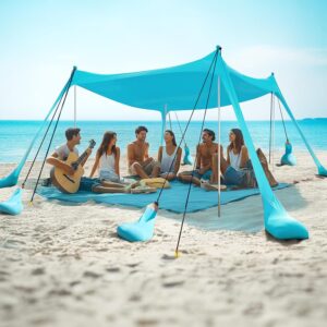 Limited Time Deals 32% Off on Beach Tent Sun Shelter 10 x 10FT with 8 Sandbags