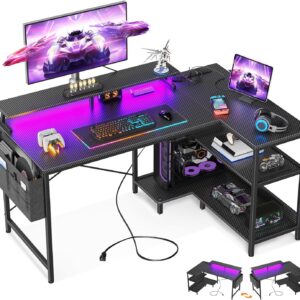 Limited Time Deals 29% Off on ODK 48 Inch Gaming Desk with USB Charging Ports and LED Lights