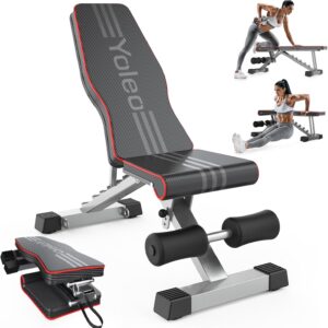 Limited Time Deals 39% Off on Yoleo Adjustable Weight Bench for Full Body Workout