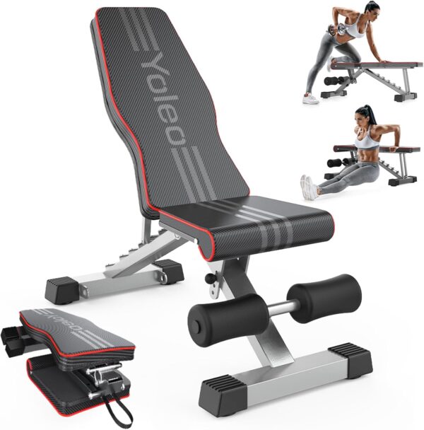 Limited Time Deals 39% Off on Yoleo Adjustable Weight Bench for Full Body Workout