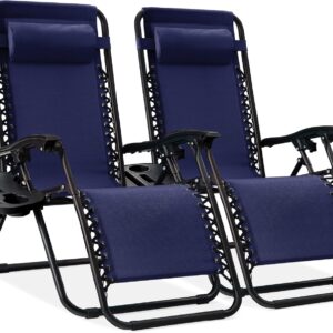 Limited Time Deals 23% Off on Set of 2 Adjustable Steel Mesh Zero Gravity Lounge Chair