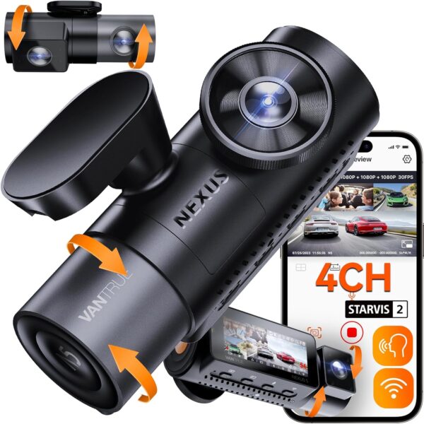 Limited Time Deal 25% Off on Vantrue N5 4 Channel WiFi 360° All Sides Dash Cam
