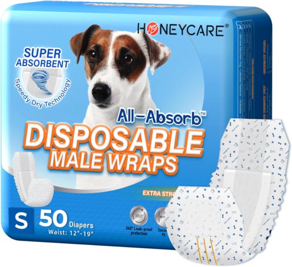 Limited Time Deal 15% Off on HONEY CARE All-Absorb A26 Male Dog Wrap