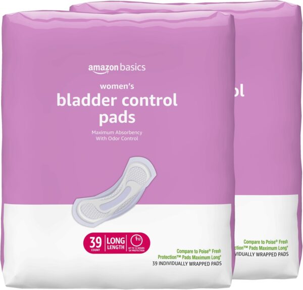 Limited Time Deals 10% Off on Amazon Basics Incontinence Pads for Women Long