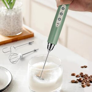 Limited Time Deals 20% Off on Milk Frother Rechargeable Handheld-Electric Whisk 3 Speed Adjustable