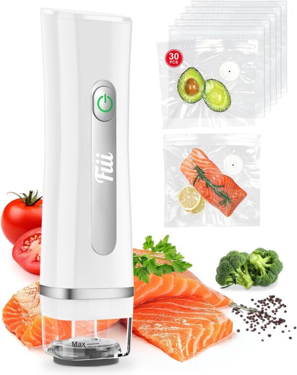 Limited Time Deals 40% Off on Fiii Vacuum Sealer with 30 Reusable Bags for Food