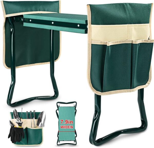 Limited Time Deals 43% Off KVR Upgraded Garden Kneeler and Seat with Thicken & Widen Soft Kneeling Pad