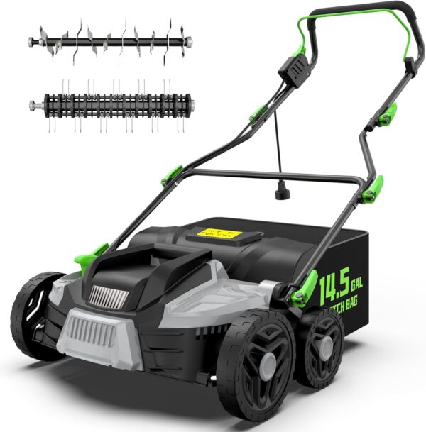 Limited Time Deals 27% Off on 16-Inch 15.5 Amp 2-in-1 Electric Dethatcher and Scarifier