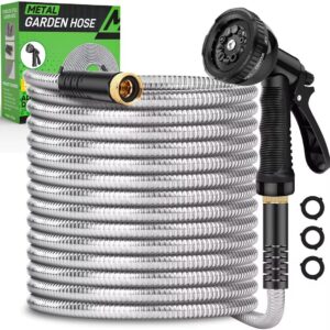 Limited Time Deals 27% Off on Heavy Duty Stainless Steel Water Hose with 10 Functional Nozzles