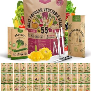 Limited Time Deals 31% Off on 55 Vegetable Seeds Variety Pack