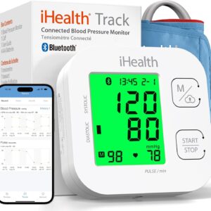 Limited Time Deals 44% Off on iHealth Track Smart Upper Arm Blood Pressure Monitor with Wide Range Cuff
